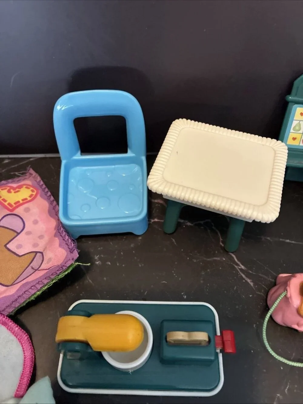 Dollhouse Furniture Accessories Lot Miniature Chairs Table Lamps Toys Nursery
